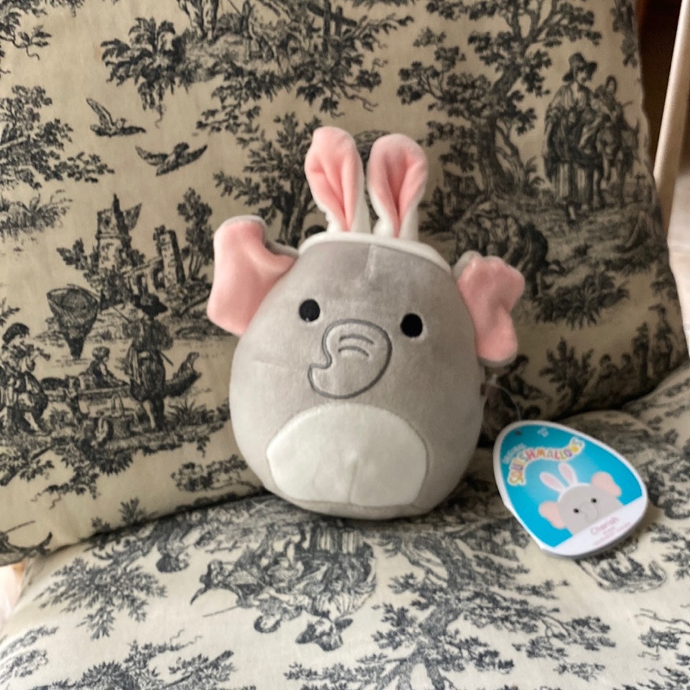 Squishmallow Cherish the Elephant with Bunny Ears Easter 2022